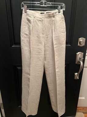 J. Crew Essential Wide Leg Linen Pant